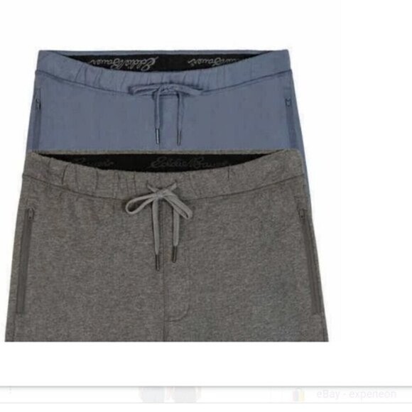 NWT! Eddie Bauer Men’s Short Blue and Gray 2 Pack - Picture 2 of 2